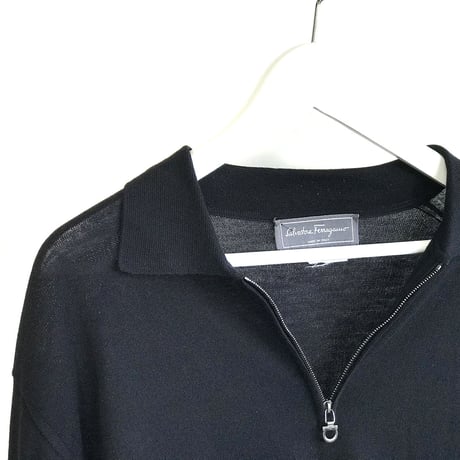 salvatore ferragamo half zip knit