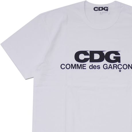 新品 ”CDG” comme des garcons logo tops white M