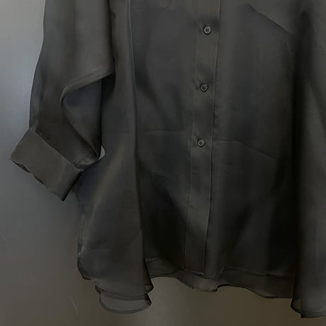 新品 maison margiela over size silk long shirt
