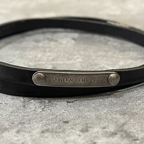 新品 saintlaurent 2022ss leather bracelet