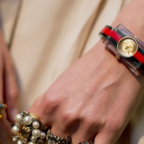 gucci acrylic web watch