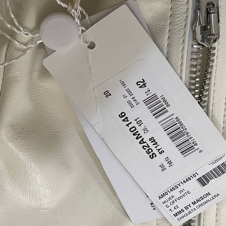 新品 mm6 maison margiela 2020ss leather jacket