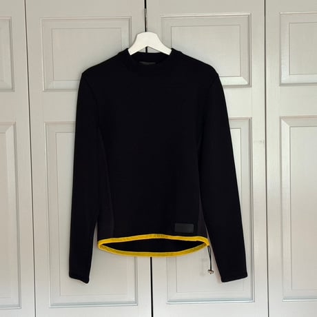 prada nylon mesh layered logo sweat