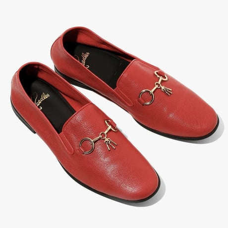 新品 needles 2023ss leather tassel loafer red 43