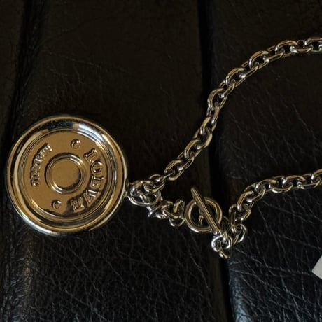loewe silver anagram logo charm bracelet