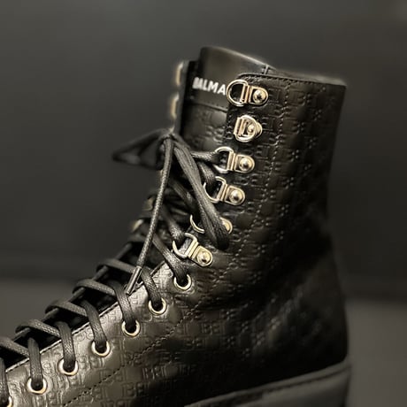 新品 balmain monogram leather boots 43