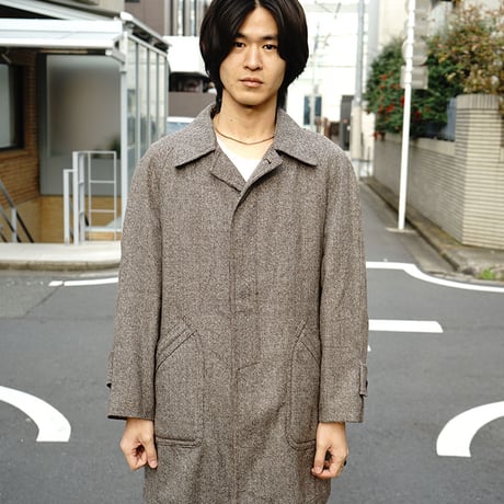 vintage boa tweed check coat