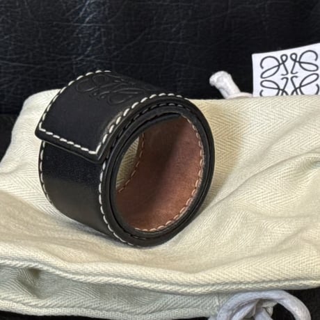 【price down】loewe anagram leather bracelet black