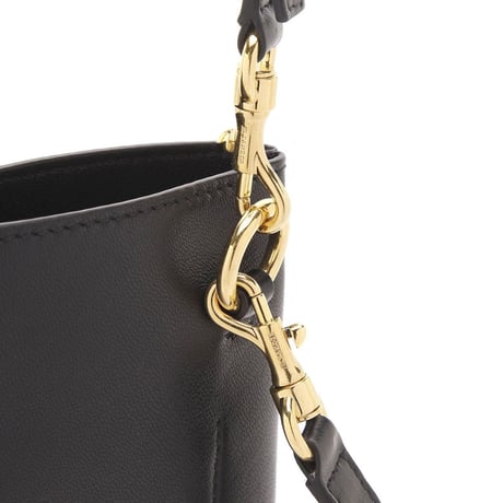 新品 jilsander logo leather shoulder bag black