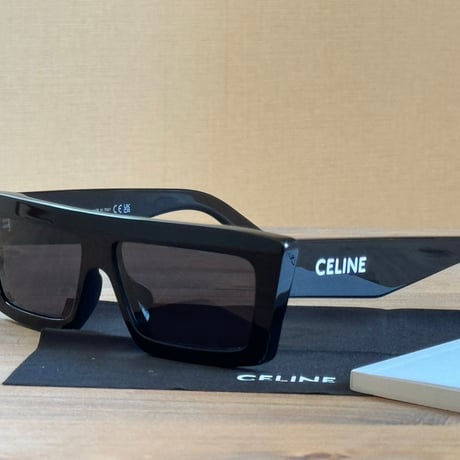 新品 celine 2024ss logo monochrome sunglass