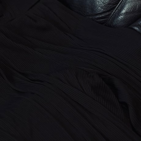 【update】factory sample pleats wide pants black