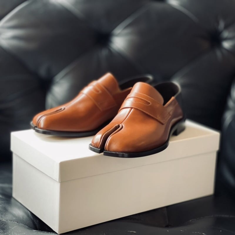新品 maison margiela 2021ss tabi leather loafer 4