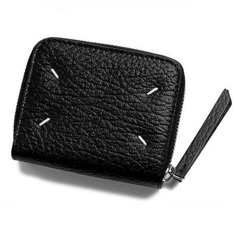 新品 maison margiela leather wallet black
