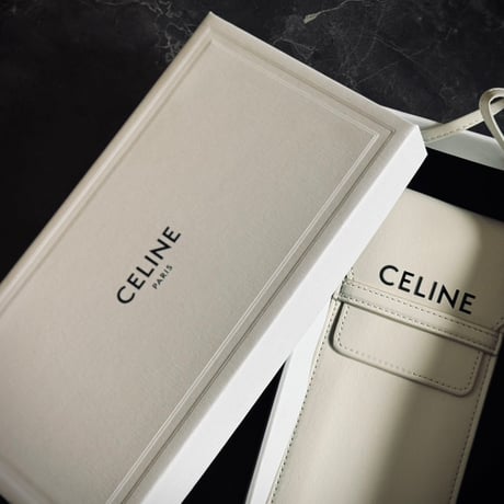 新品 celine leather shoulder pouch