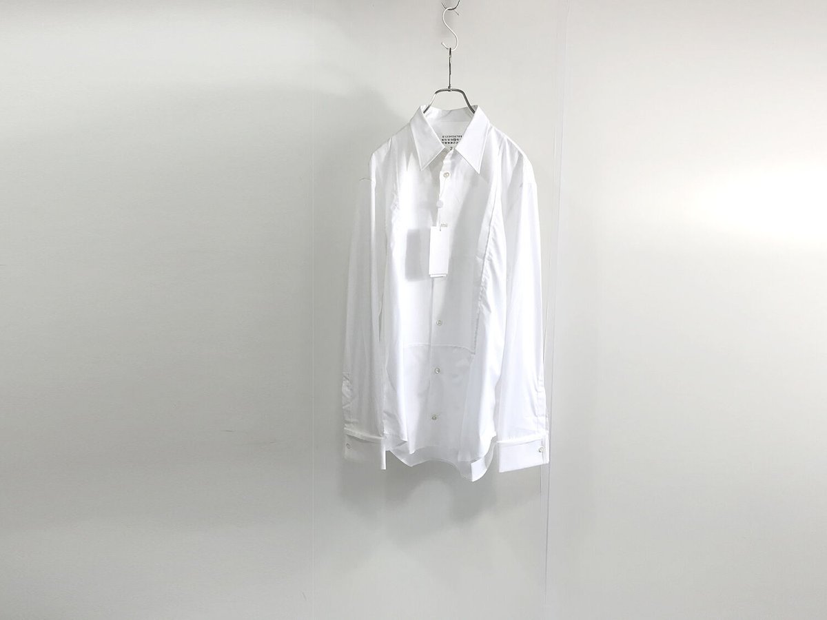 新品 maison margiela 2019ss tack dress shirt whit