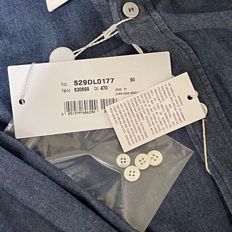 新品 maison margiela 2020ss”白タグ” denim long shirt 46