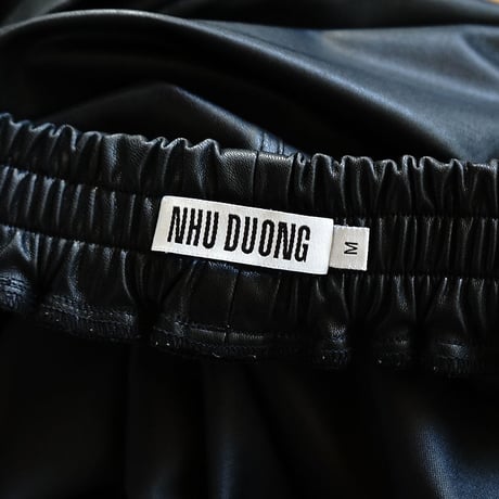 NHUDUONG fake leather eazy pants