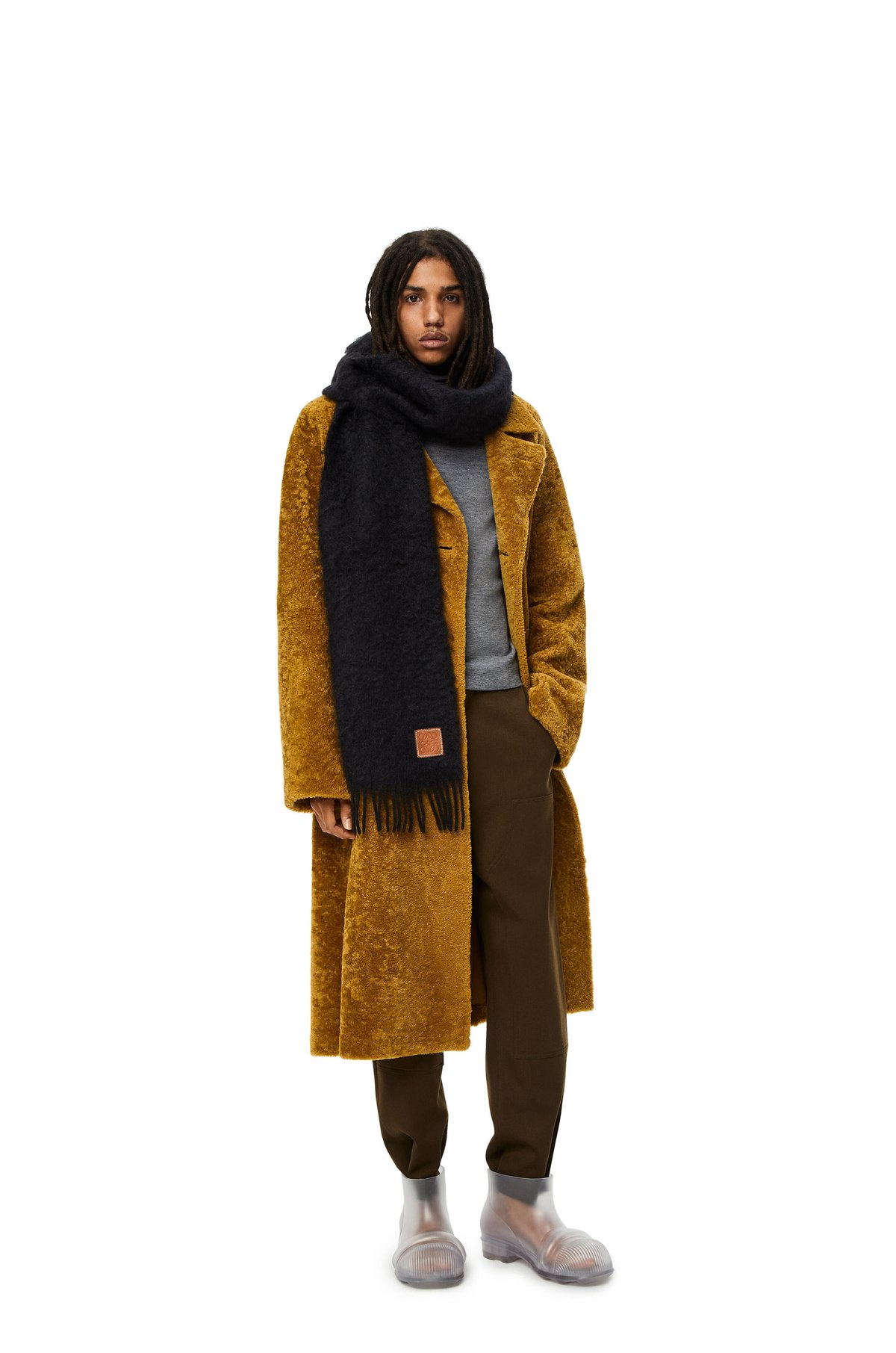 新品 loewe 2022aw moher muffler black | requality 