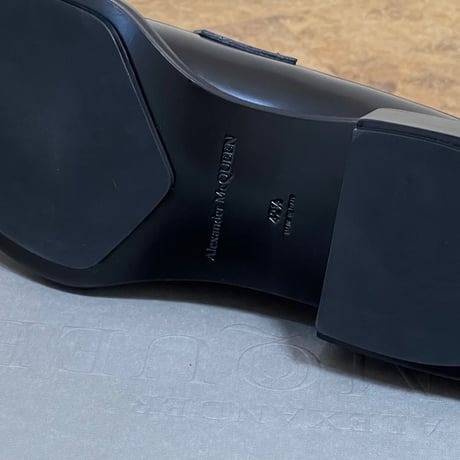 新品 alexander mcqueen 2020aw square wood heel shose 42.5