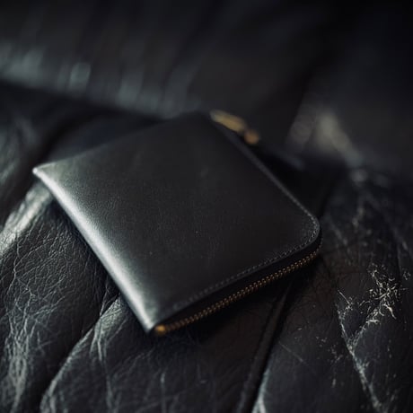 新品 comme des garcons leather wallet black