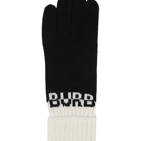 新品 burberry 2022aw logo Intarsia cashmere gloves