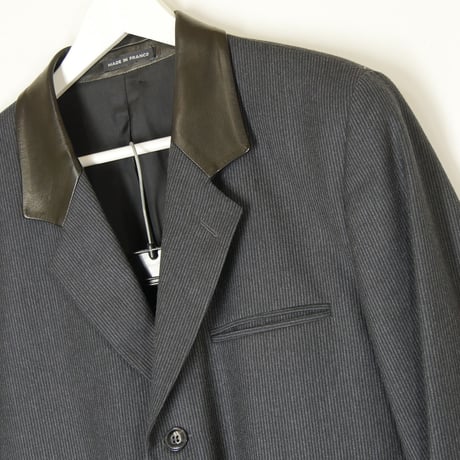 agnes b made in Flance leather set up suit
