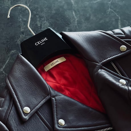 celine leather jacket