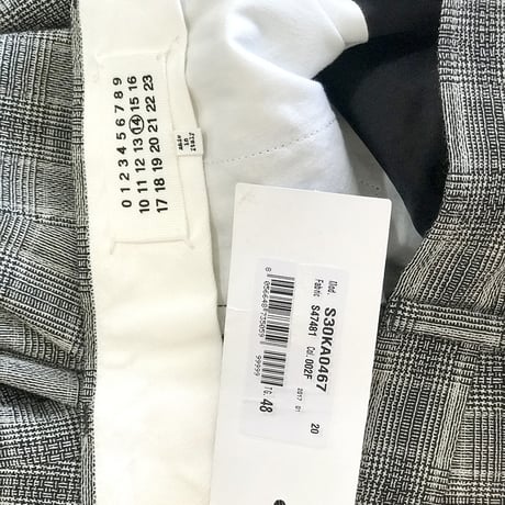 新品 maison margiela check trousers