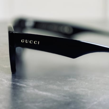 新品 gucci 2024ss square black sunglass