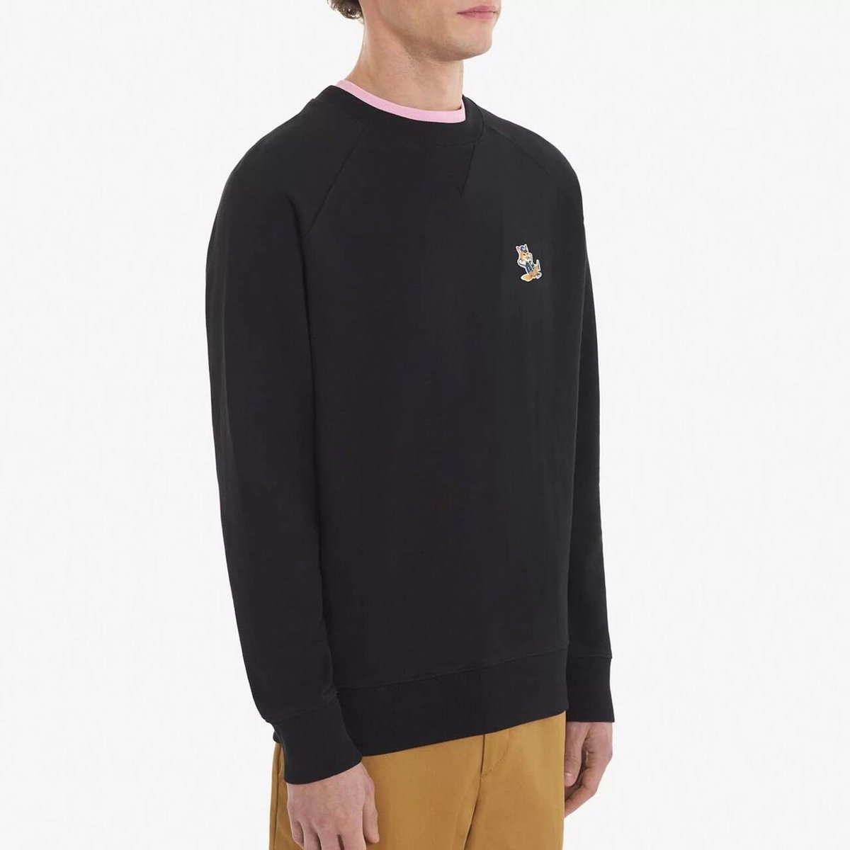 MAISON KITSUNE　メゾンキツネ　スウェット　S　ブラック　ロゴ アウトレット】MAISON KITSUNE メゾンキツネ スウェットシャツ/FOX