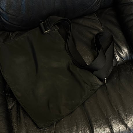 prada nylon logo shoulder bag black #3