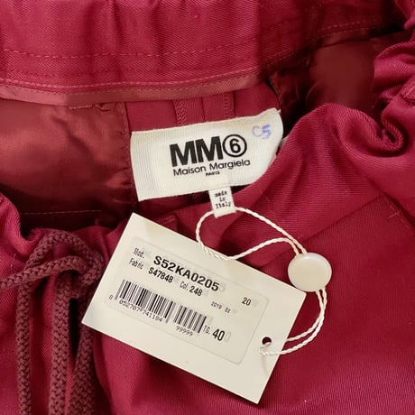新品 mm6 maison margiela 2019aw bordeaux flare pants