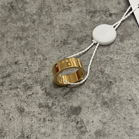 新品 mm6 maison margiela 2021aw gold logo ring