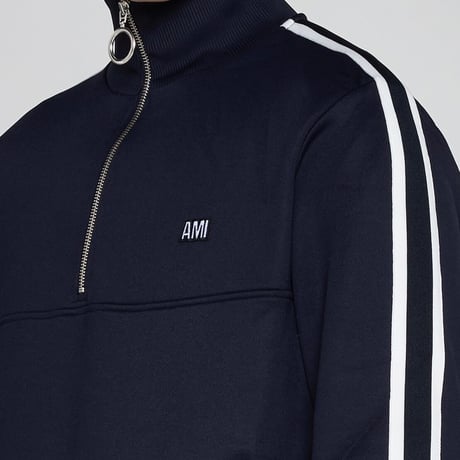 新品 ami paris  2023ss technical half zip sweat