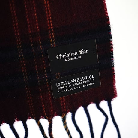 Christian Dior check muffler