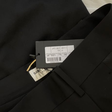 新品 2019aw saint laurent paris side line tuxedo trousers 42