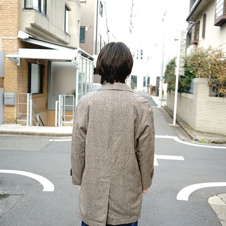 vintage boa tweed check coat