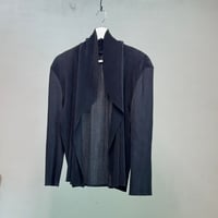 factory sample pleats cardigan jacket black