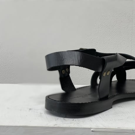 新品 hand made Italy leather sandal 43