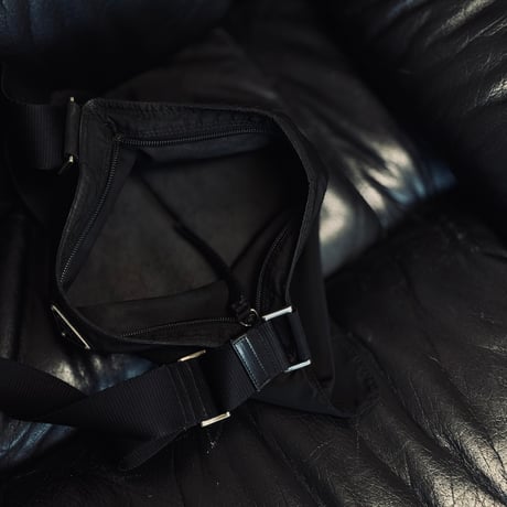 prada nylon logo shoulder bag black #1