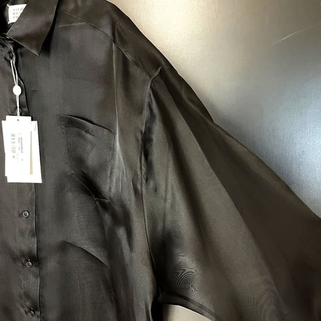 新品 maison margiela over size silk long shirt