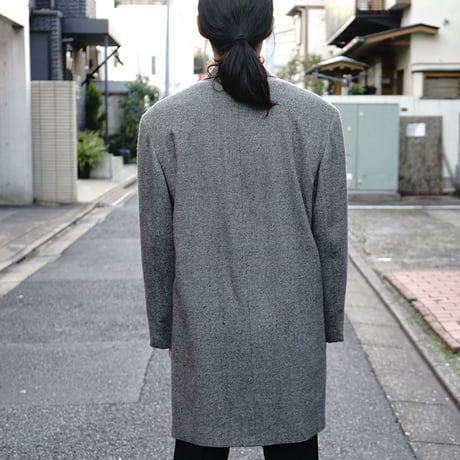 LANVIN cashmere×mink Chesterfield coat