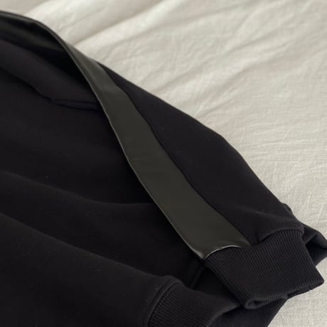 saint laurent paris leather switch sweat