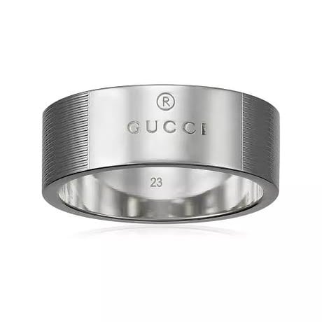 新品 gucci 2024aw silver logo ring 9号