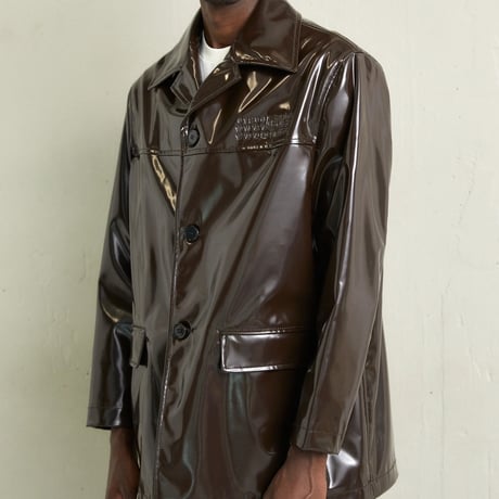 新品 mm6 2023aw fake leather calendar logo coat 40