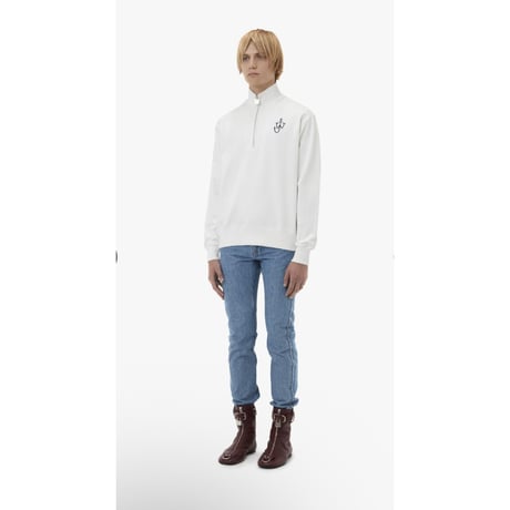 新品 jw anderson half zip sweat