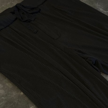 factory sample pleats wide pants black