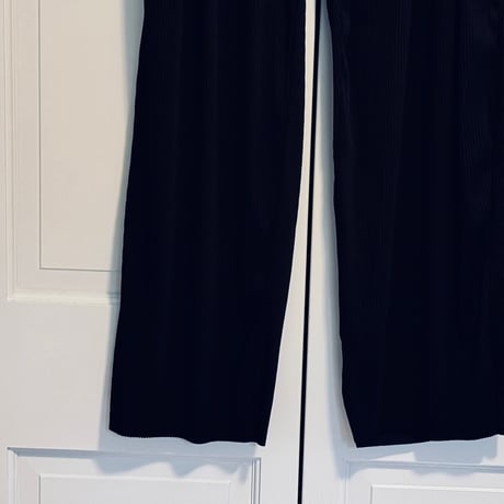 factory sample pleats wide pants black