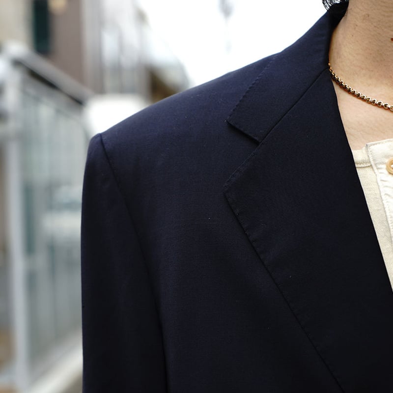 celine navy jacket 極美品38ネイビー Celine Wool Shirt Jacket Women 38 Navy Stitch Design Used