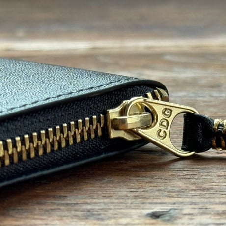 新品 comme des garcons 2024ss leather wallet black